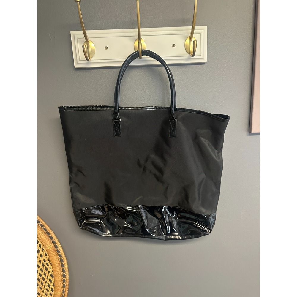Burberry Fragrances Tote Womens Jumbo Black Travel Bag 18"x 20" Luxury Carry All